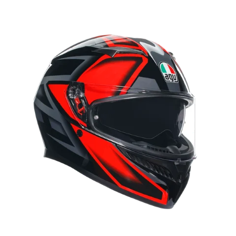 k3-e2206-compound-black-red Capacete Agv K3 Compound
