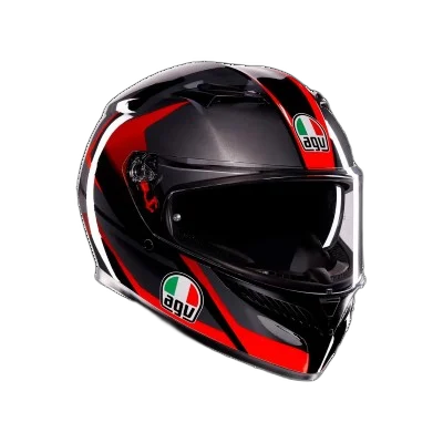 k3striga-black-grey-red Capacete Agv K3 Striga